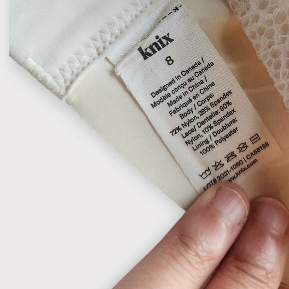 Knix Womens Textured Wireless Bra 40D/42D/40DD/42DD Cream Sculpting Comfort - Picture 5 of 7